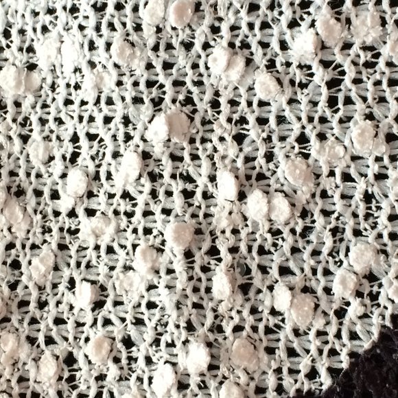 Joseph Ribkoff Sequined Sweater Top Sz 4 Black White Red Sheer Back 3\4 Sleeve - Picture 4 of 6